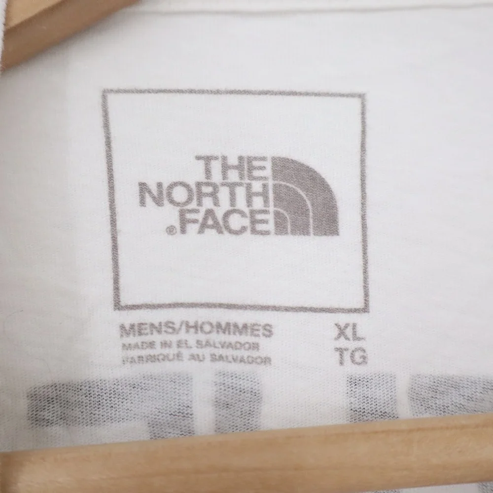 The North Face Mens XL White Graphic T-Shirt Never Stop Exploring Short Sleeve